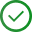 Green tick inside an outlined circle: OneDrive locally available file.