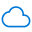 Blue cloud outline: OneDrive online-only file.